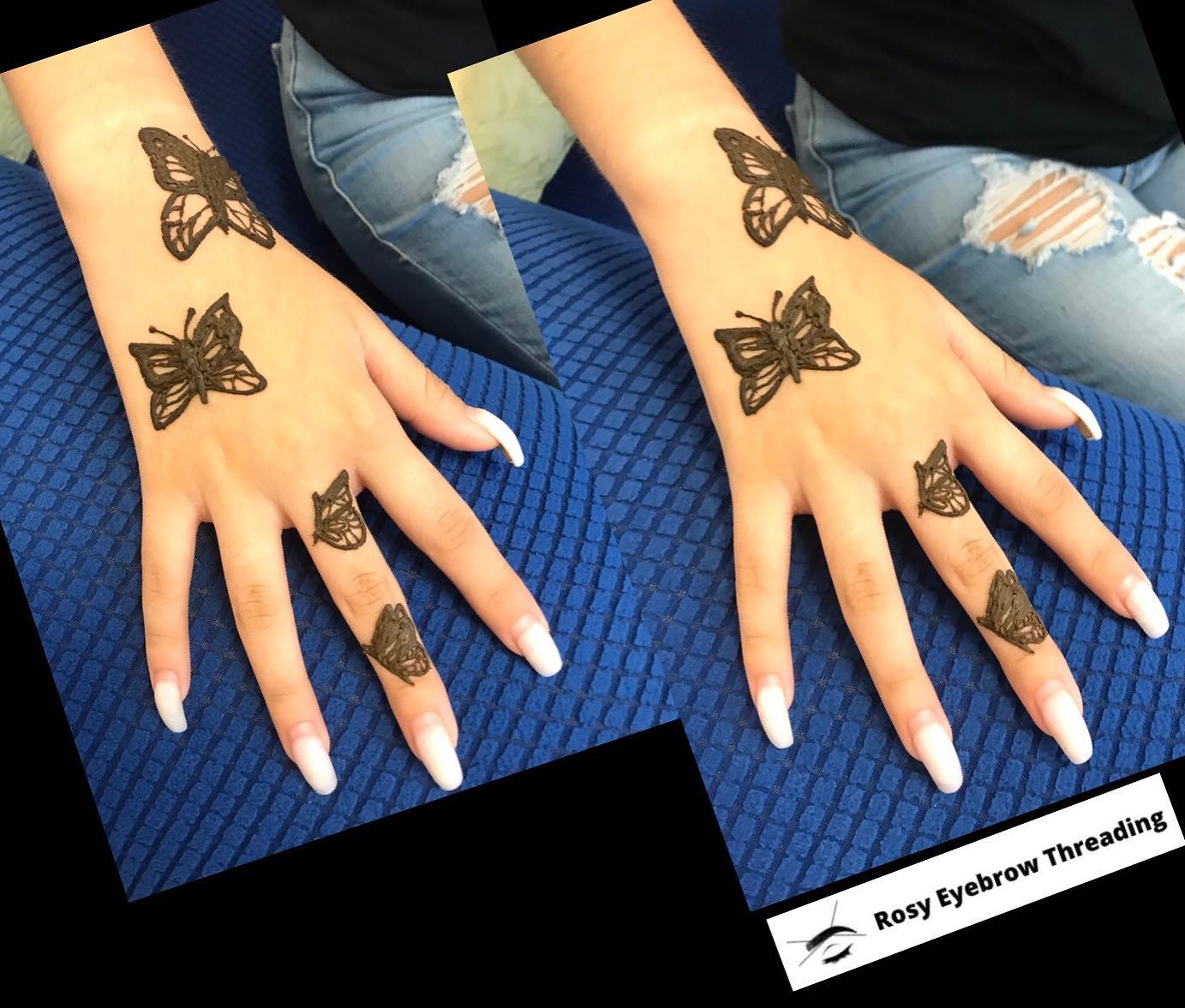 butterfly henna tattoo design
