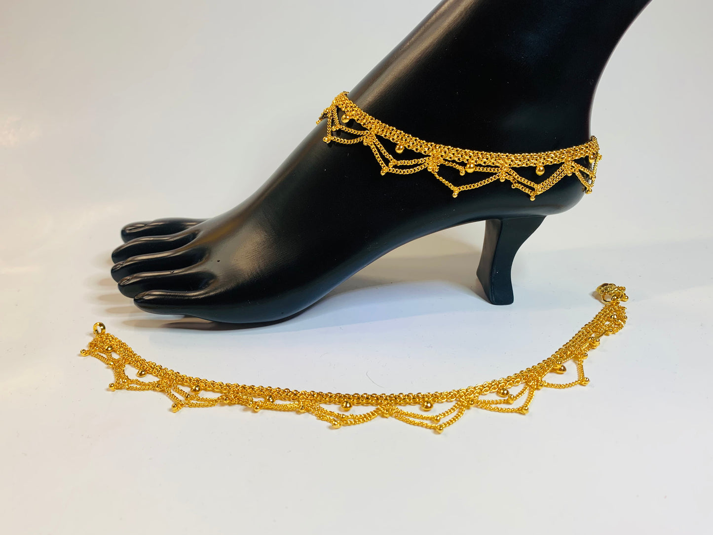 Bollywood style 24k Gold Plated Anklets /gif for her /gift to loved ones