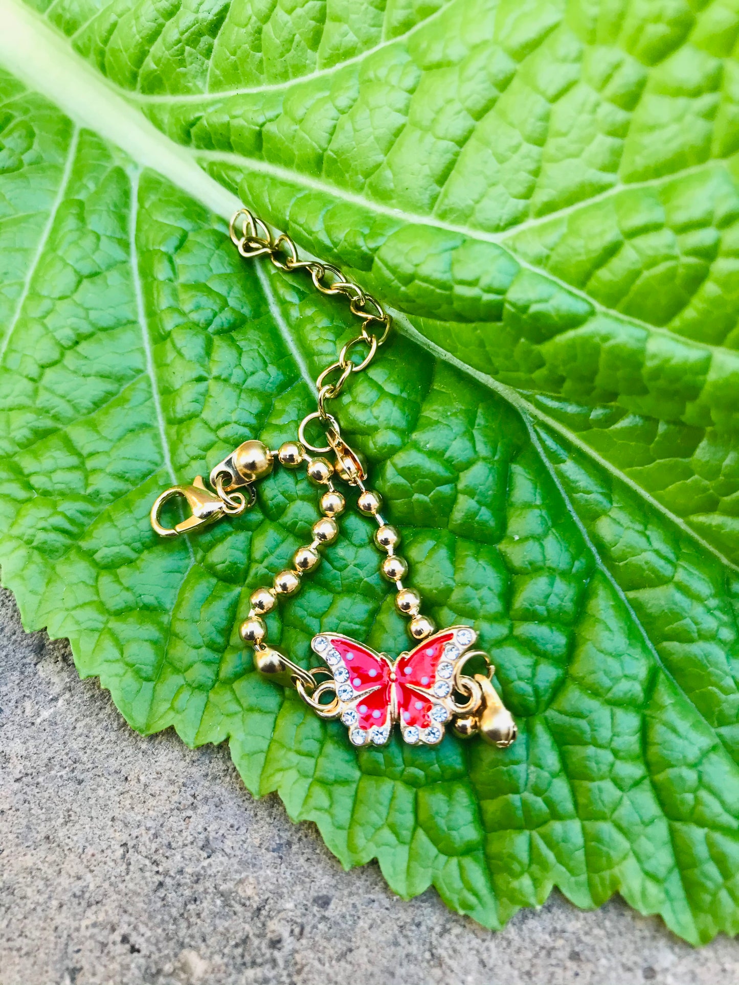 Butterfly Gold toned fashion bracelet