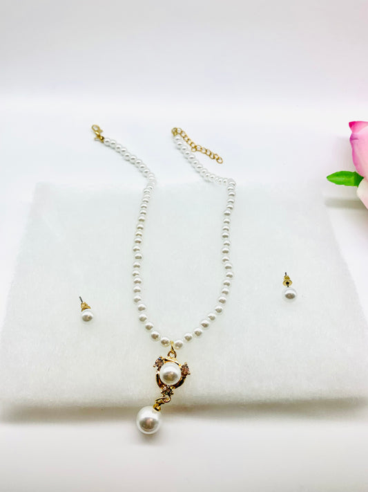 pearl fashion necklace set
