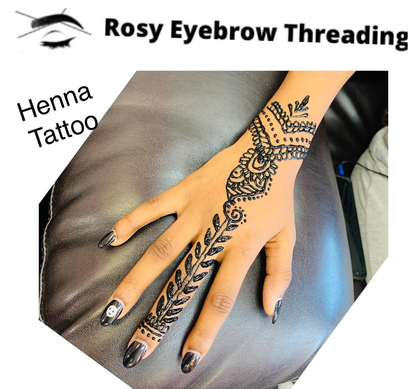 beautiful flower henna tattoo design in Las Vegas